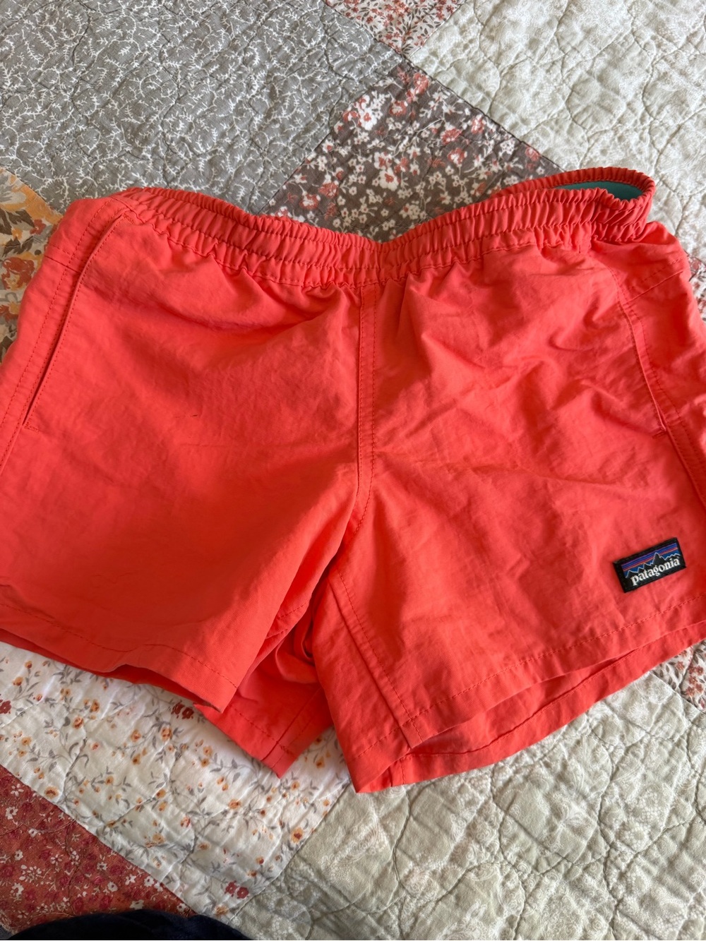 Patagonia Kid’s Red Elastic-Waist Shorts